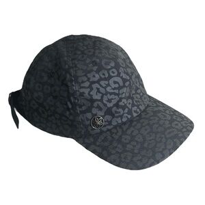 🌺 Gaiam Baseball Cap Black Charcoal Leopard Print Lightweight Athletic Hat